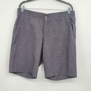 ♧ Swiss Tech Flat Front Chino Shorts Heather Gray Size 36